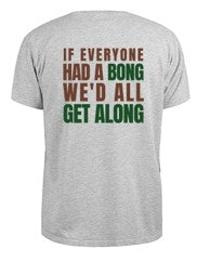 Slogan Printed Uni-sex Hemp T-shirt